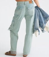 Low-Rise Wide Leg Cargo Jean