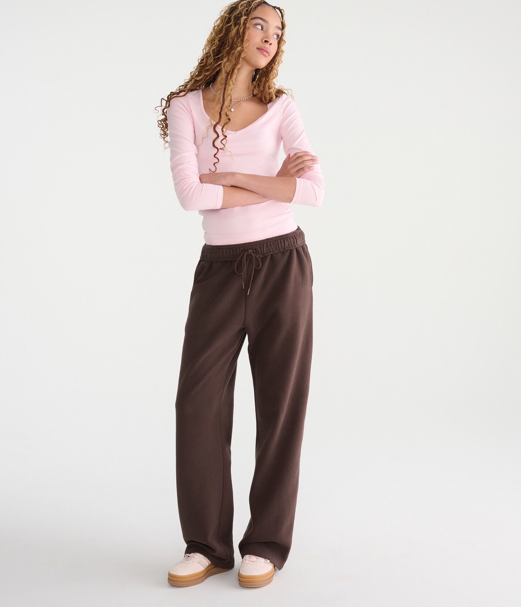 Cloud Soft Mid-Rise Straight Leg Sweatpants