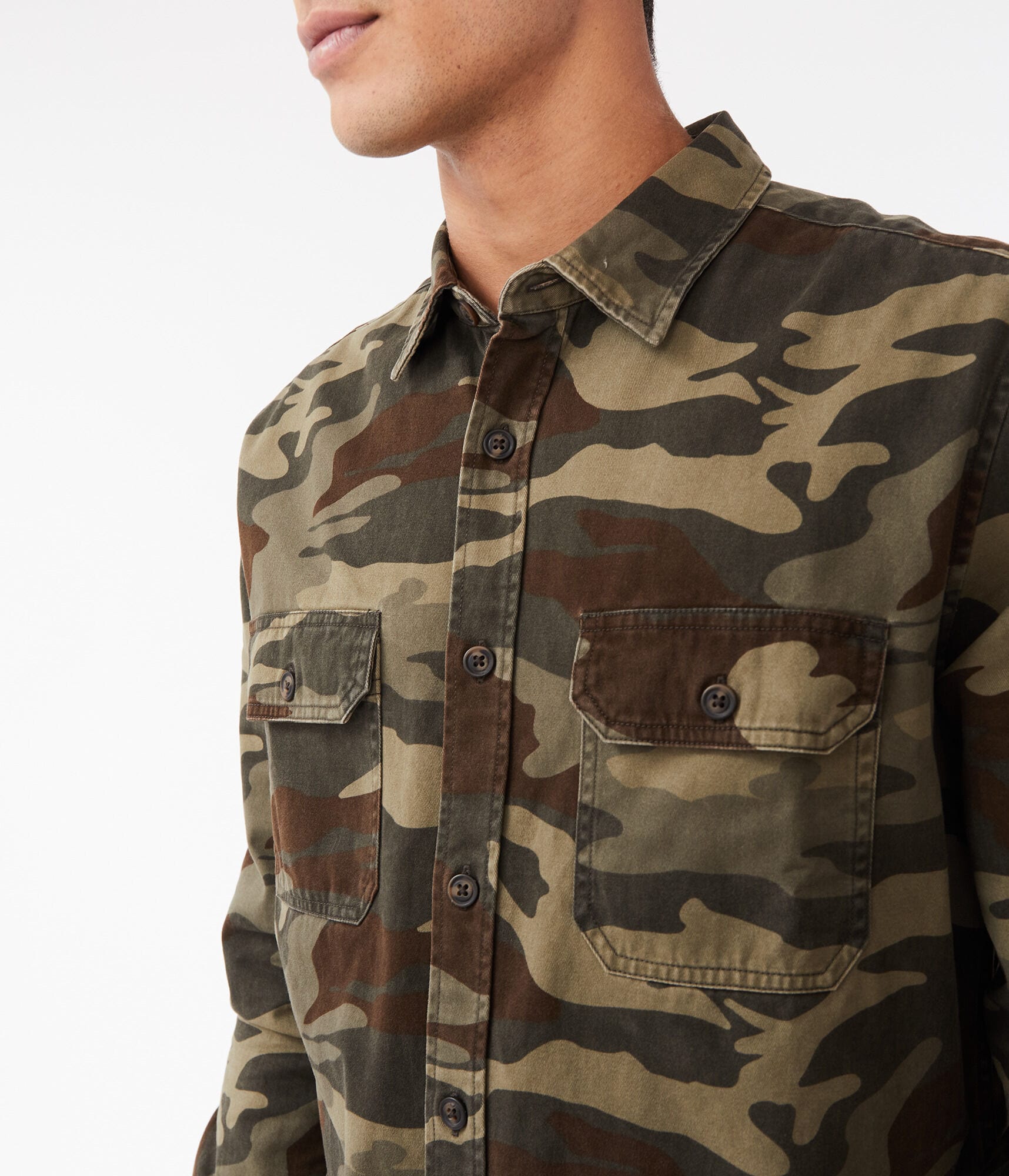 camouflage button down shirts