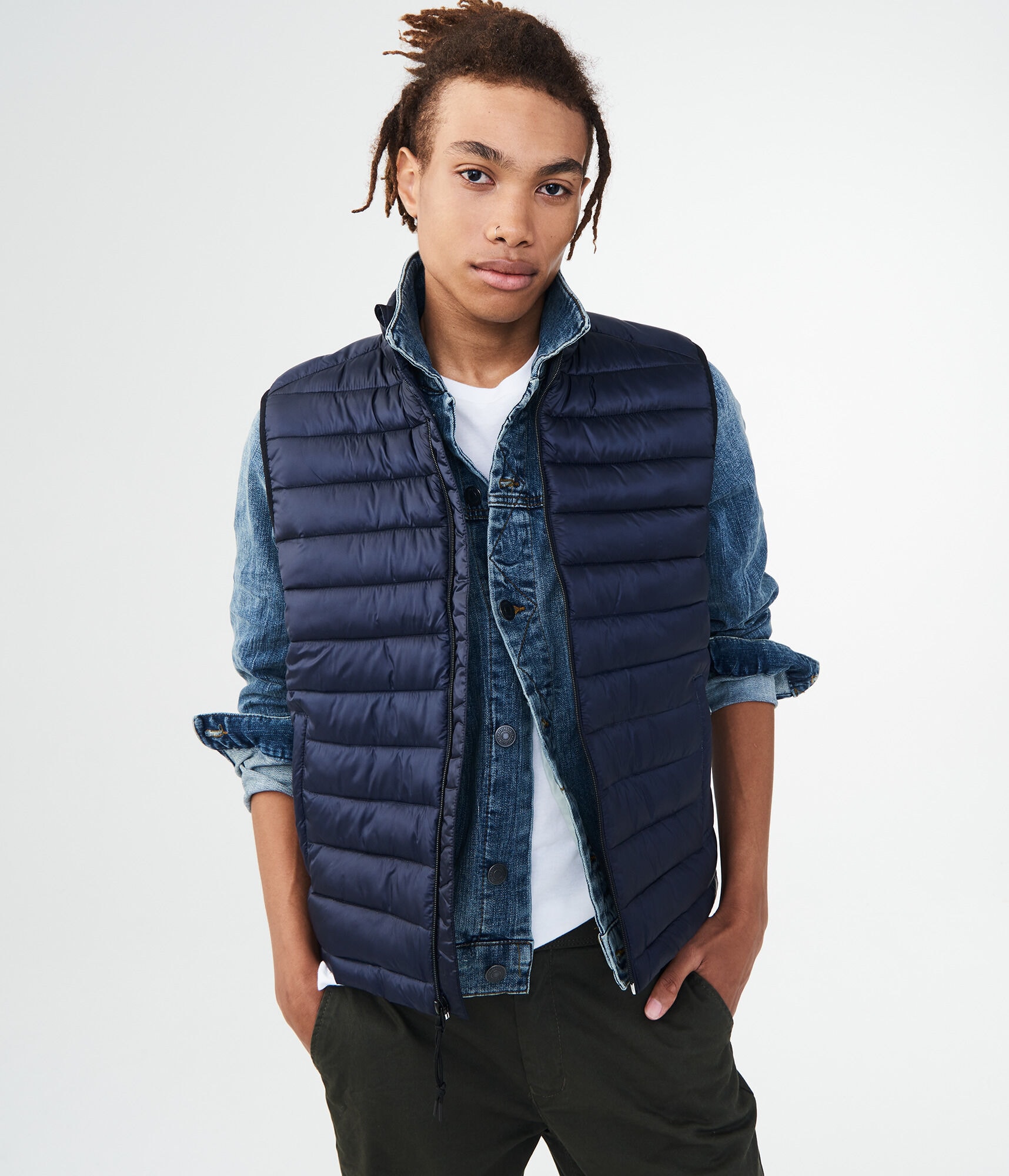 quilted puffer vest