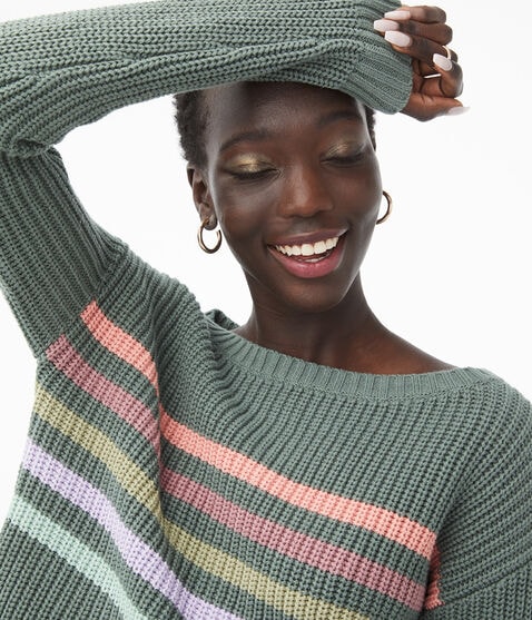 Striped Cropped Sweater Striped Cropped Sweater