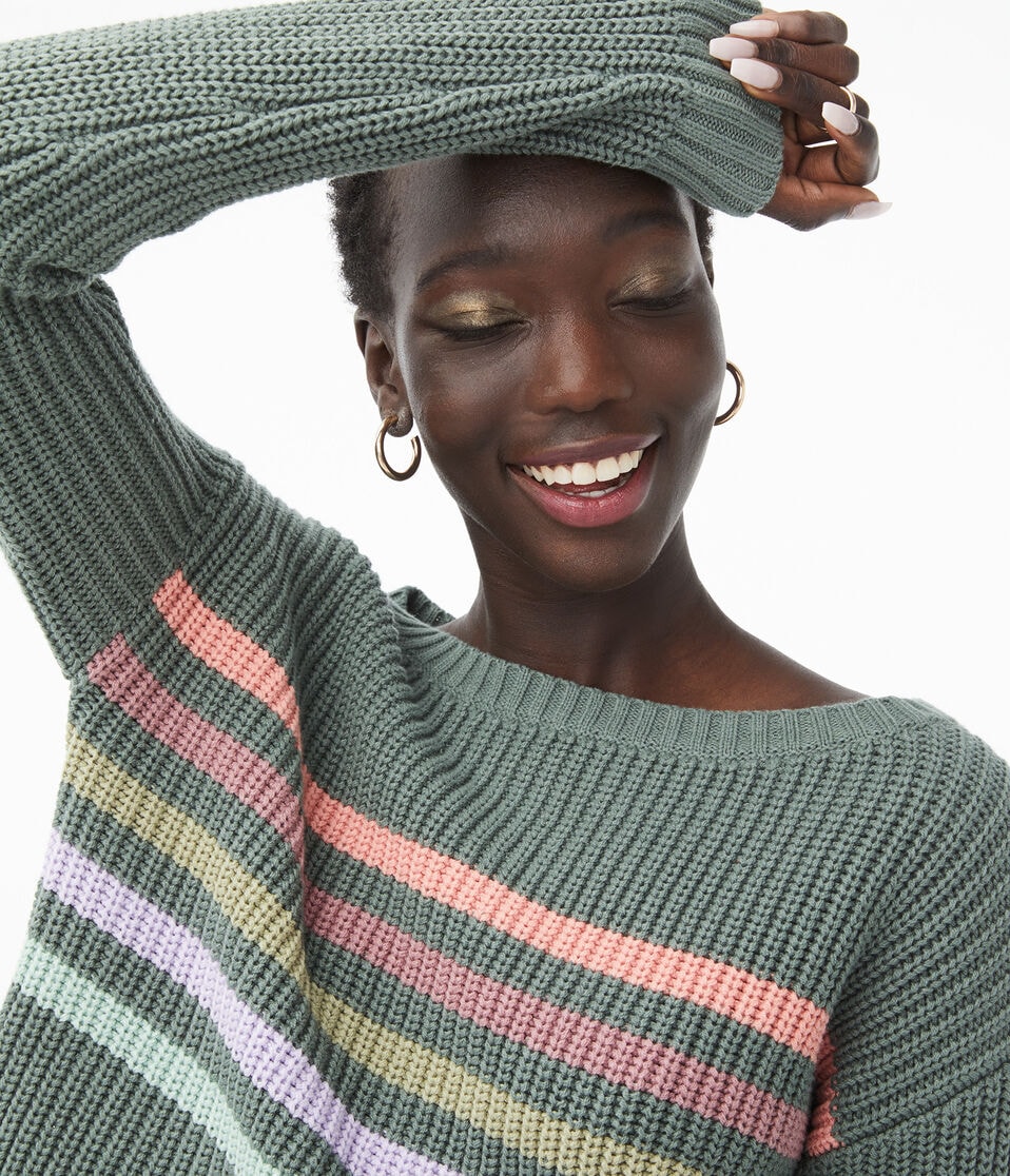 Striped Cropped Sweater