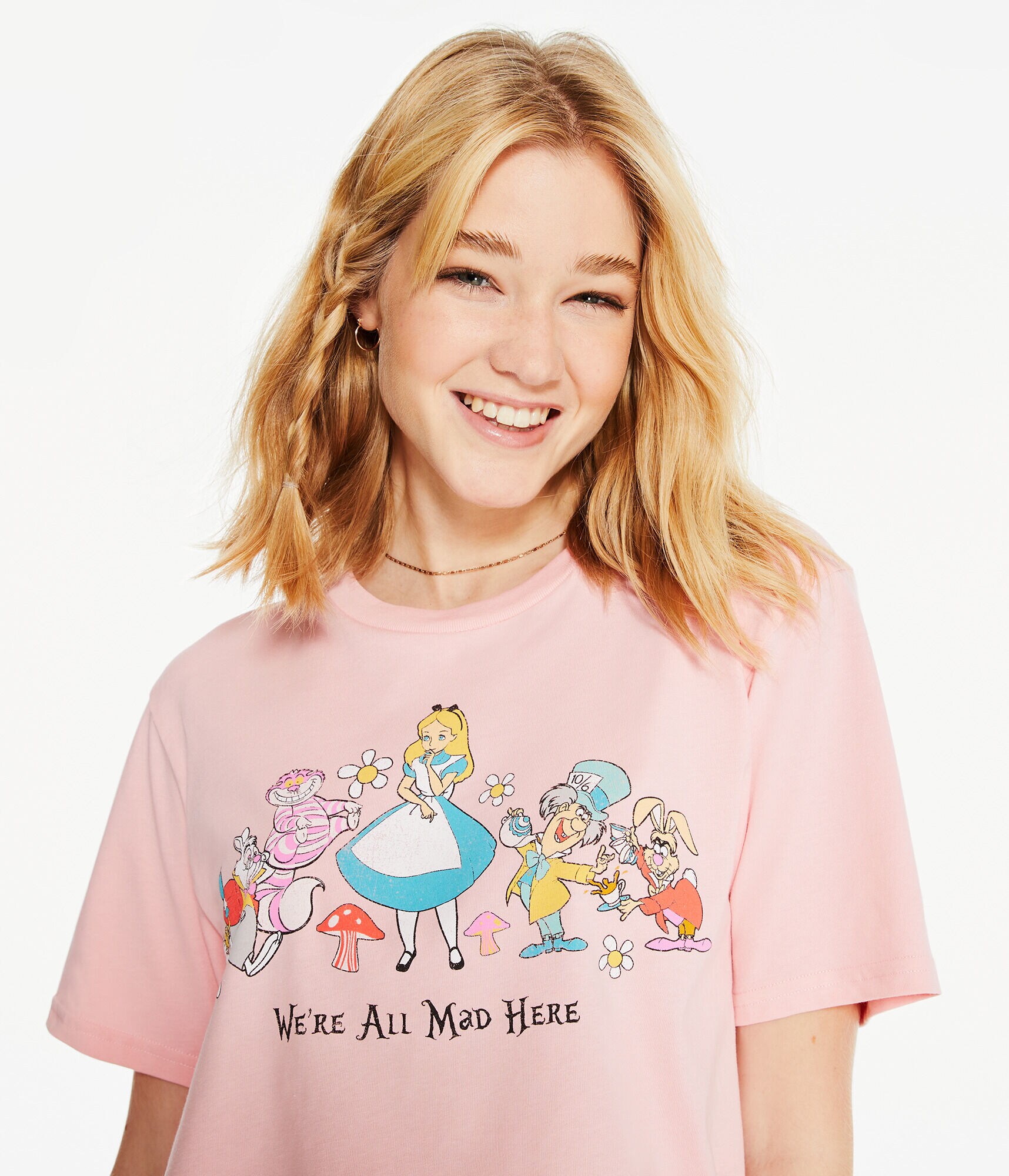 Alice In Wonderland All Mad Boyfriend Graphic Tee