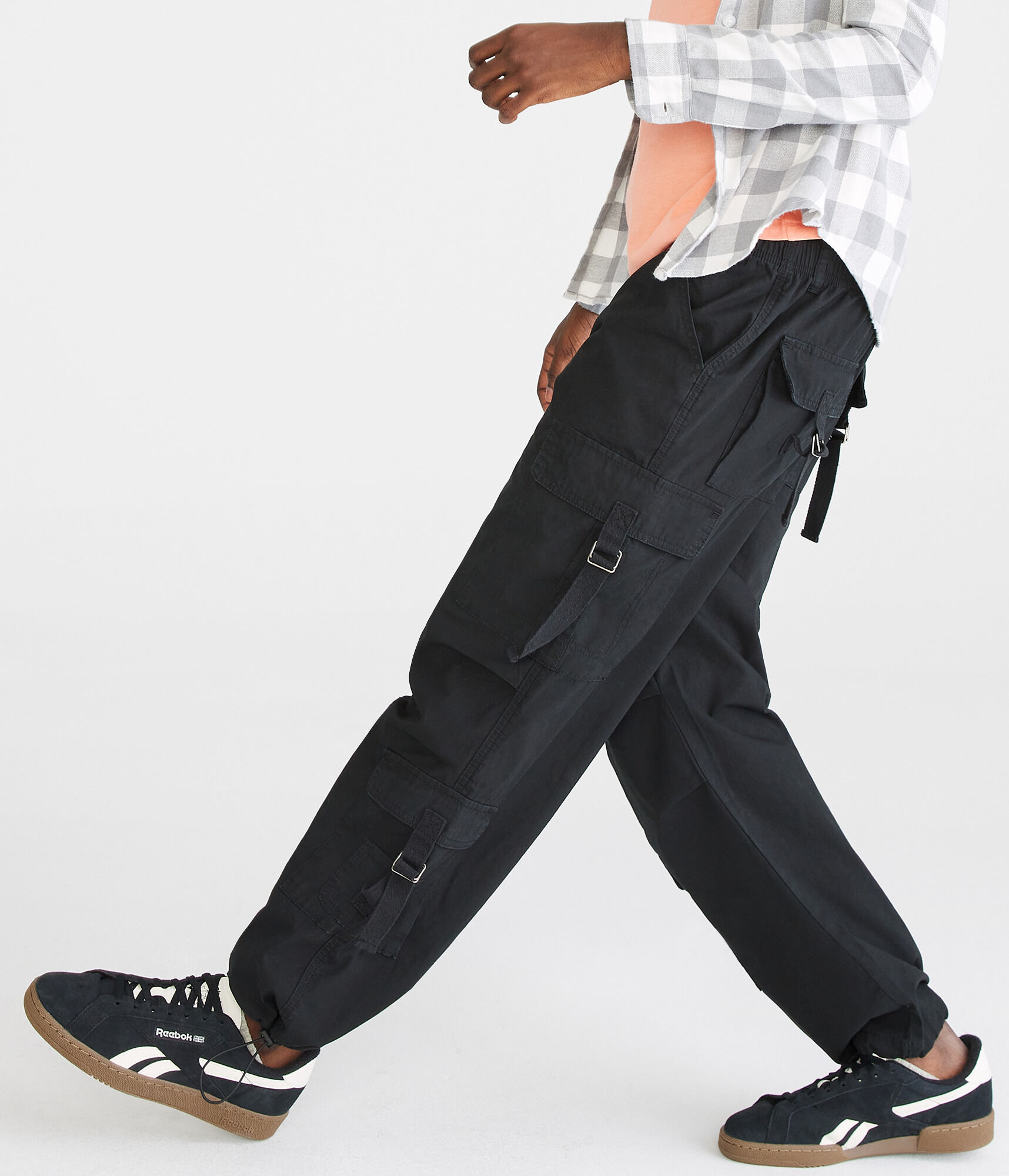 Relaxed Strap-Pocket Cargo Pants
