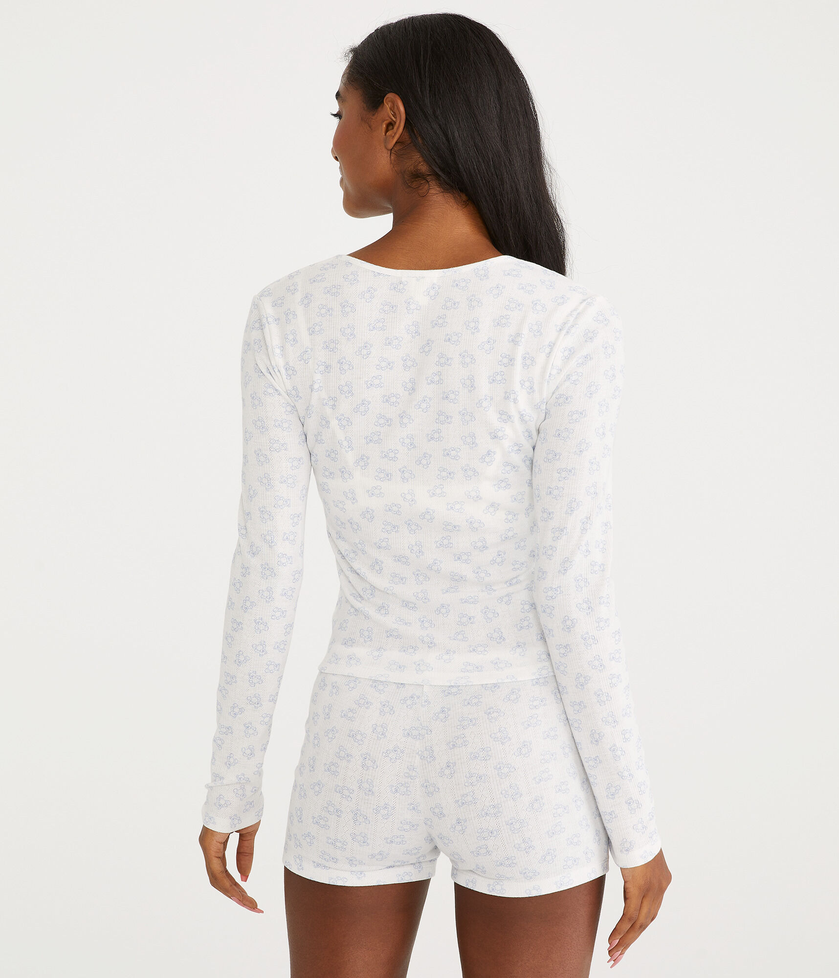 Long Sleeve Printed Sleep Top