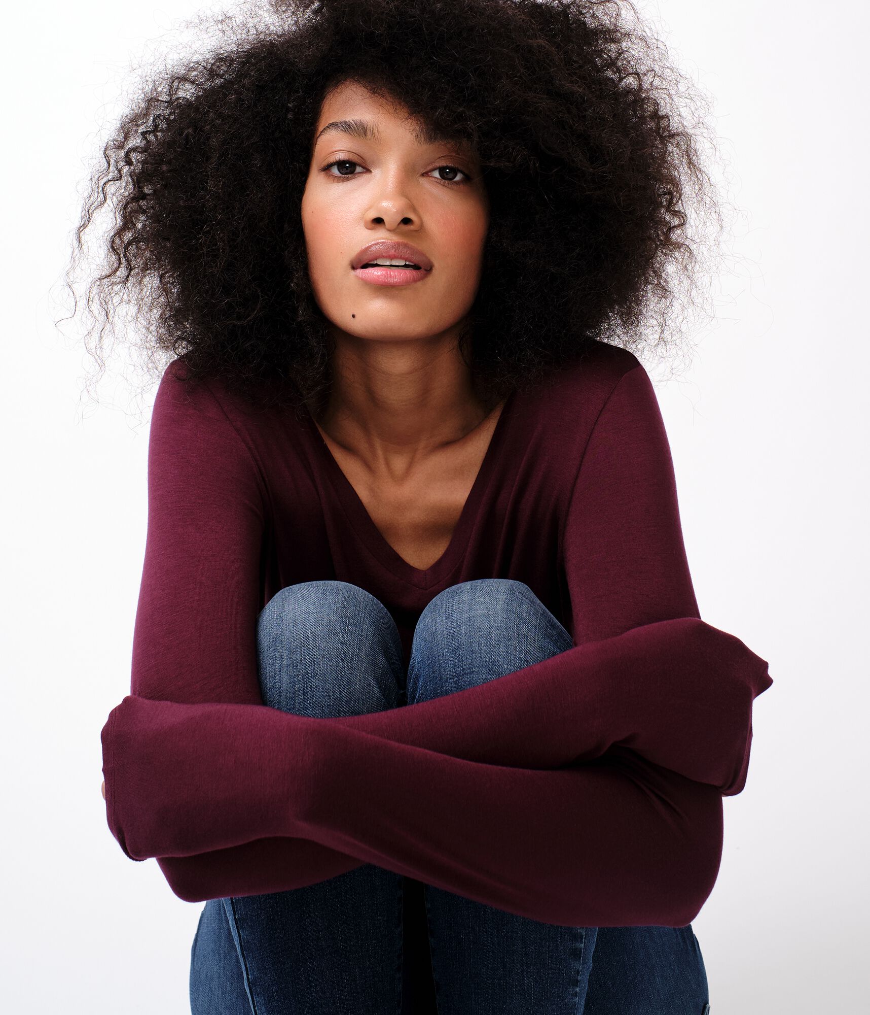 Long Sleeve Seriously Soft V-Neck Tee