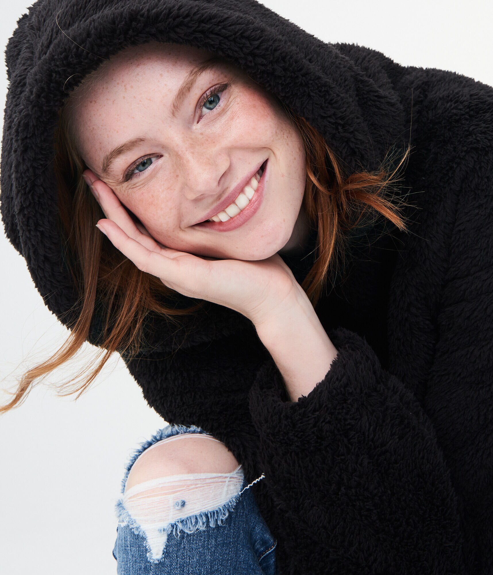 Fuzzy Fleece Pullover Hoodie