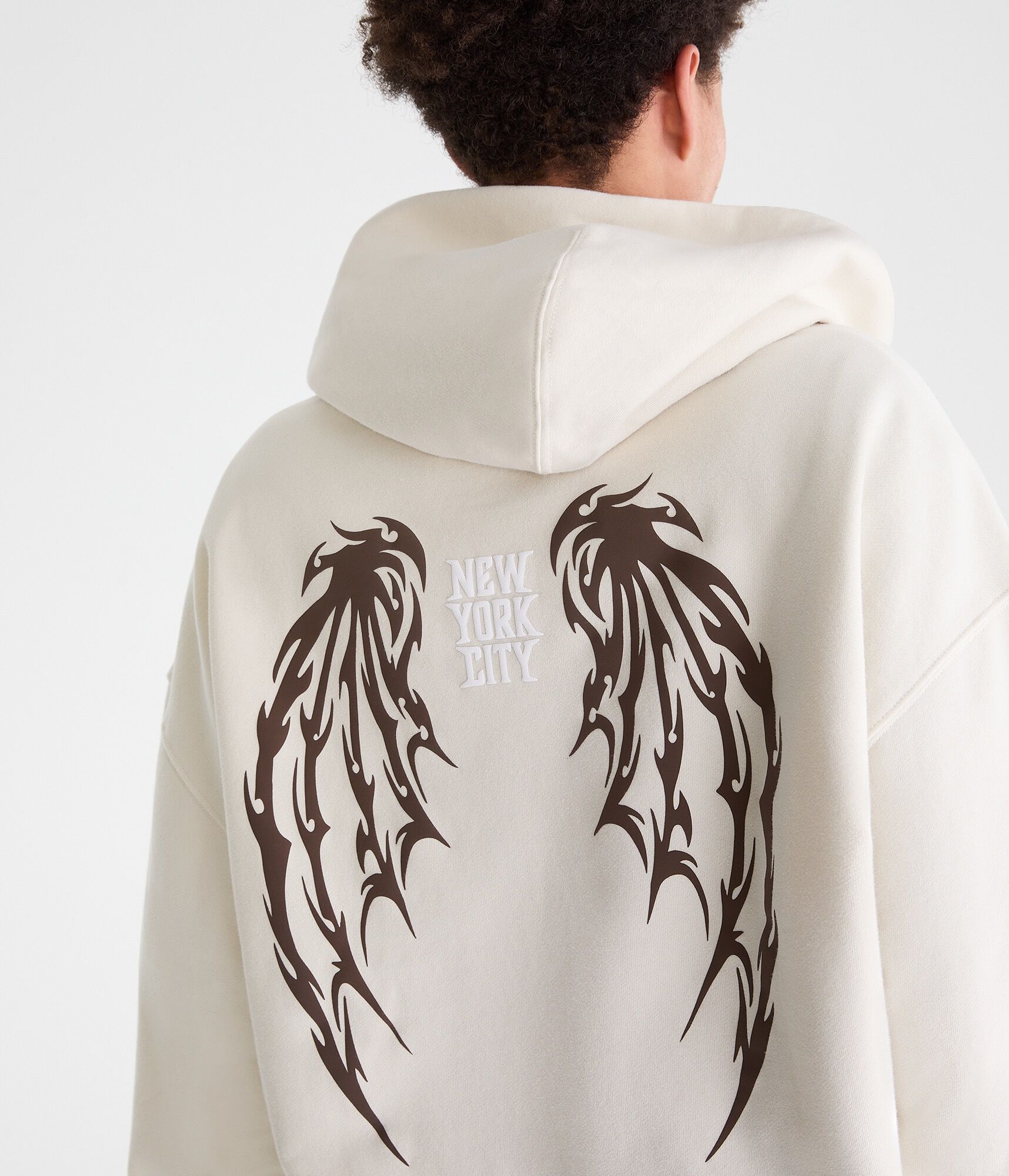 Cloud Soft New York Wings Boxy Full-Zip Hoodie