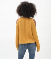 Open Sleeve Cold-Shoulder Sweater***