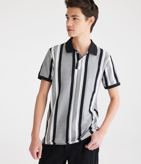 Vertical Stripe Jersey Polo Vertical Stripe Jersey Polo