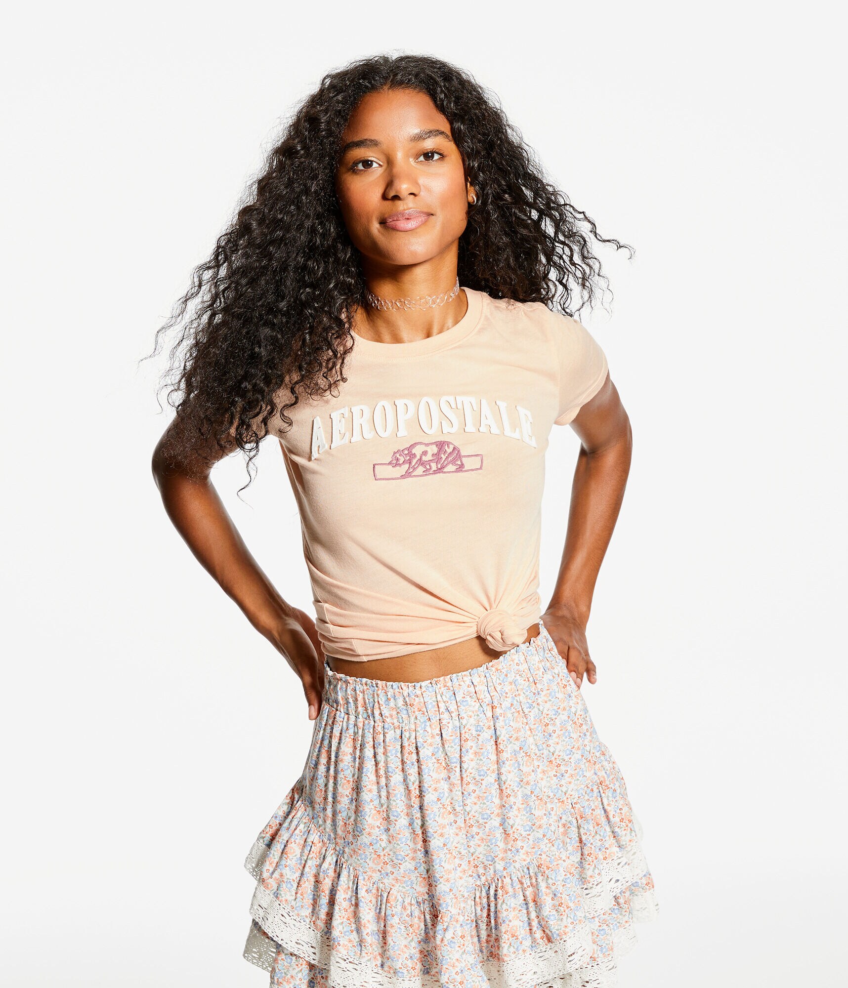Aeropostale Bear Appliqu&eacute; Graphic Tee