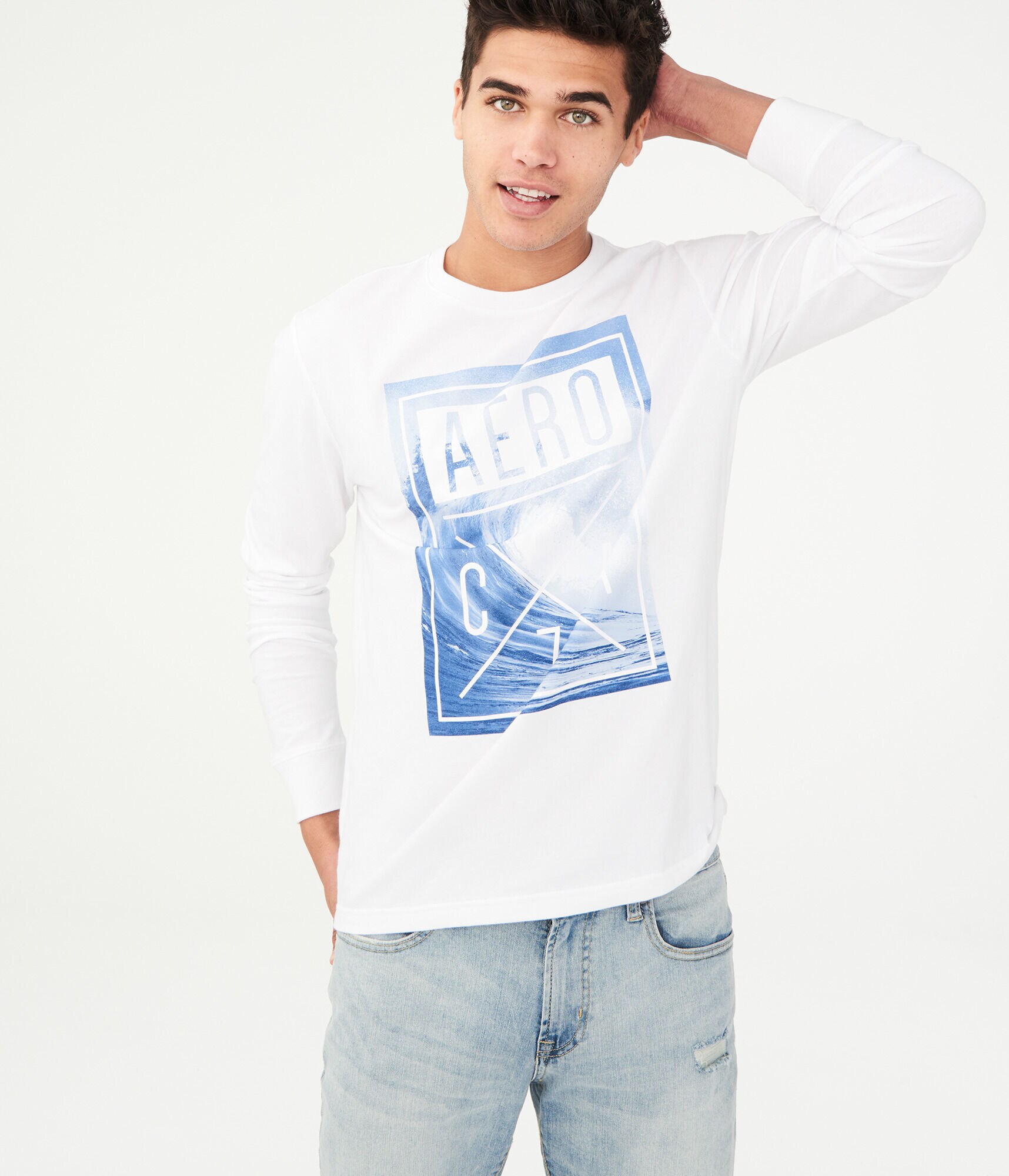 Long Sleeve Aero Wave Graphic Tee***