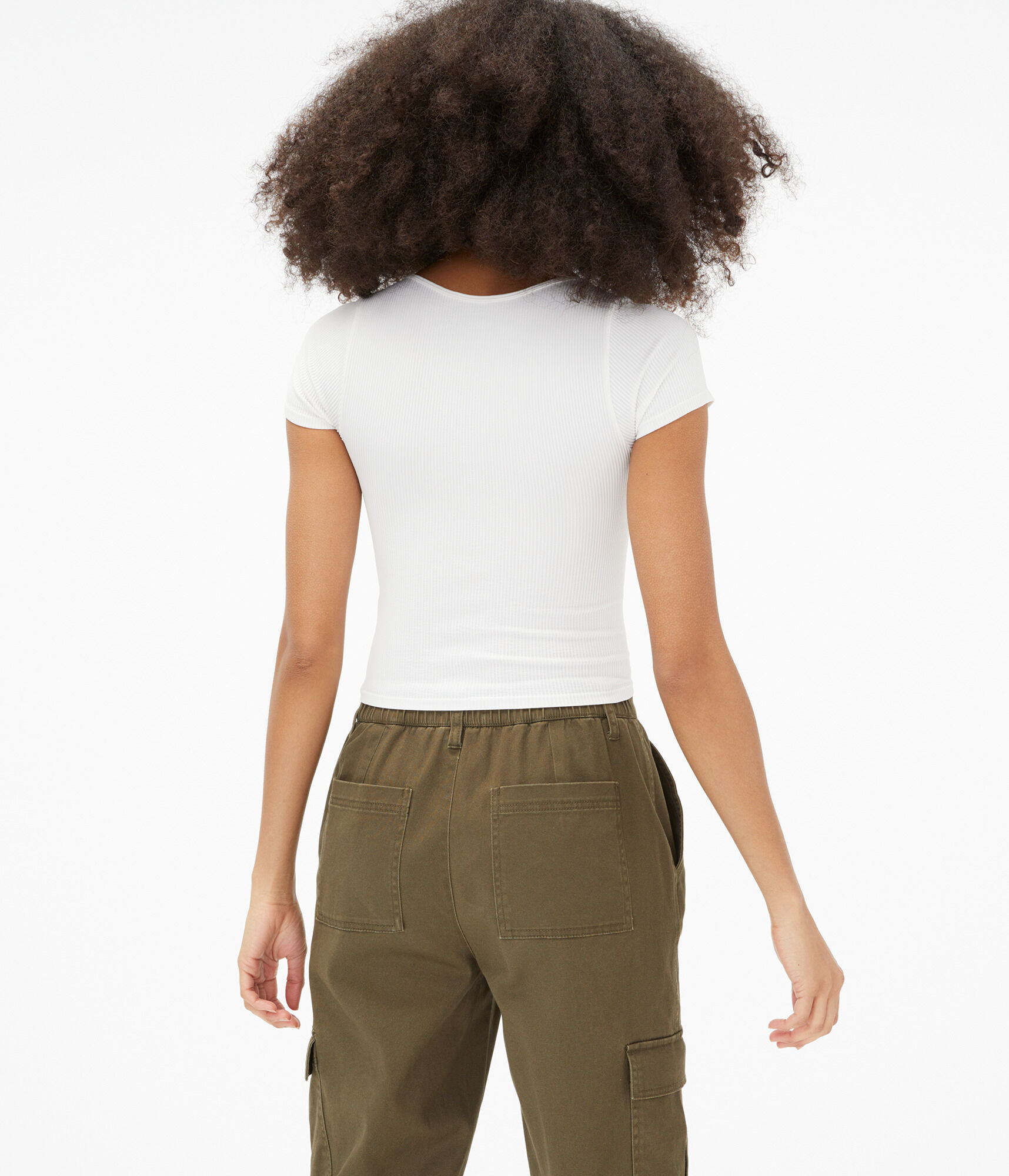 Seriously Soft Seamless Notch-Neck Crop Top
