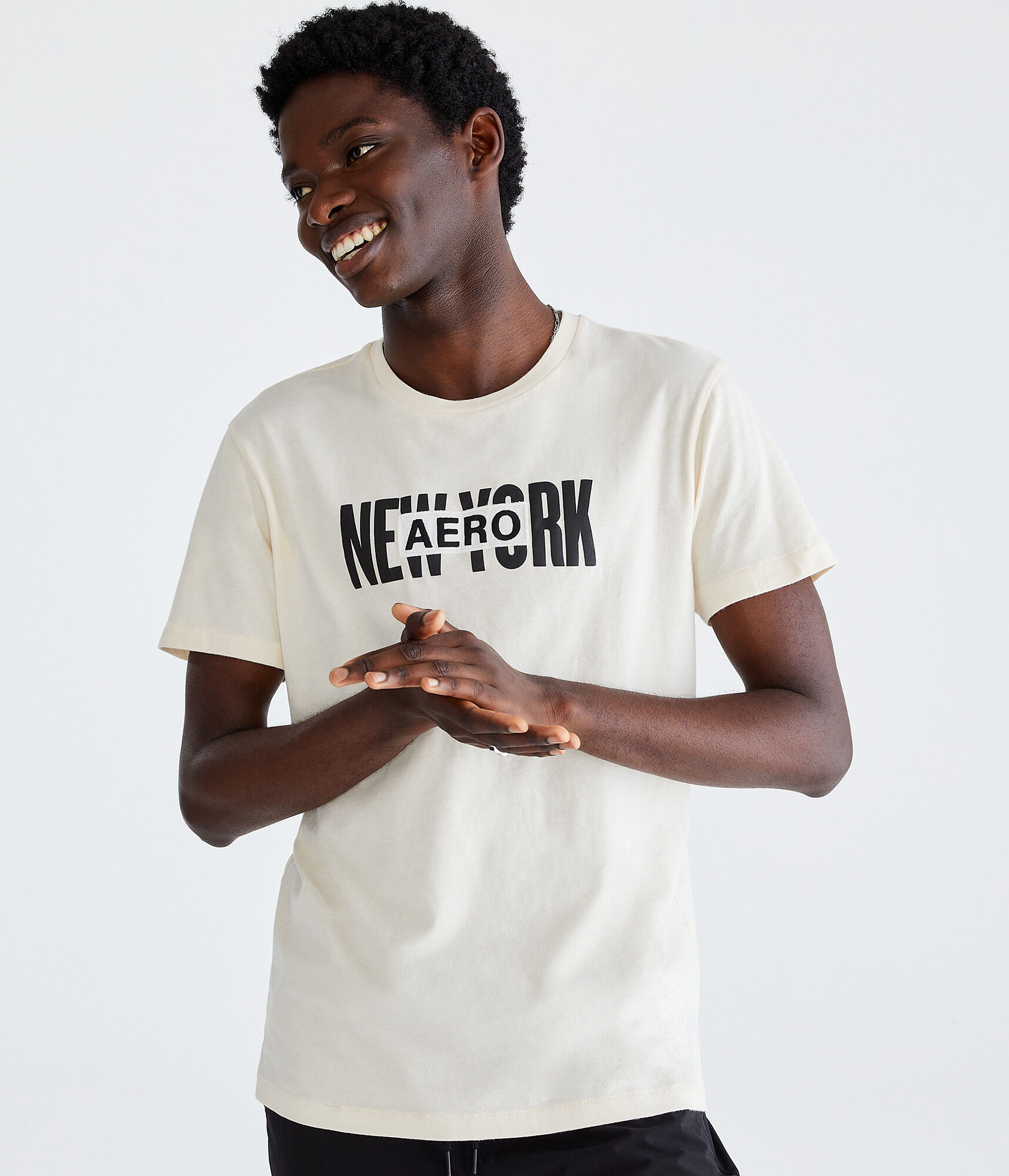 Aero New York Box Logo Appliqu&eacute; Graphic Tee