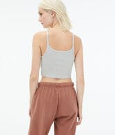 Cozy Cropped Scoop-Neck Cami