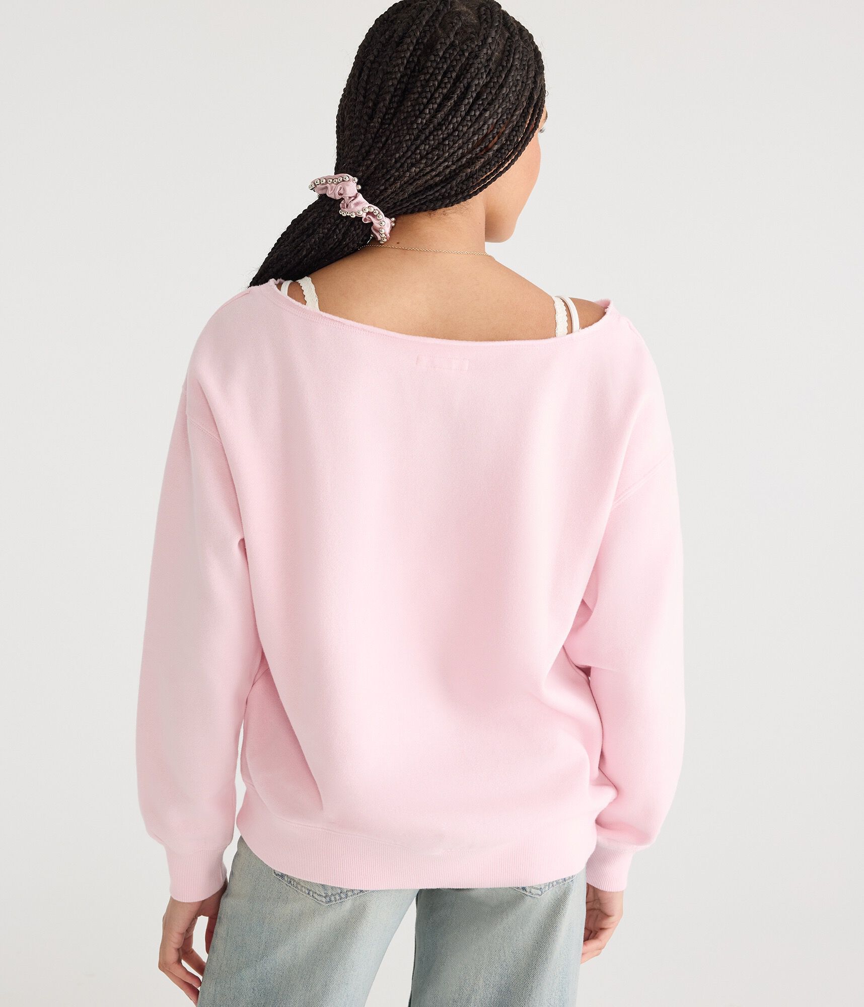 Cloud Soft Oversized Off-The-Shoulder Sweatshirt