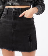 Real Denim High-Rise Mini Skirt