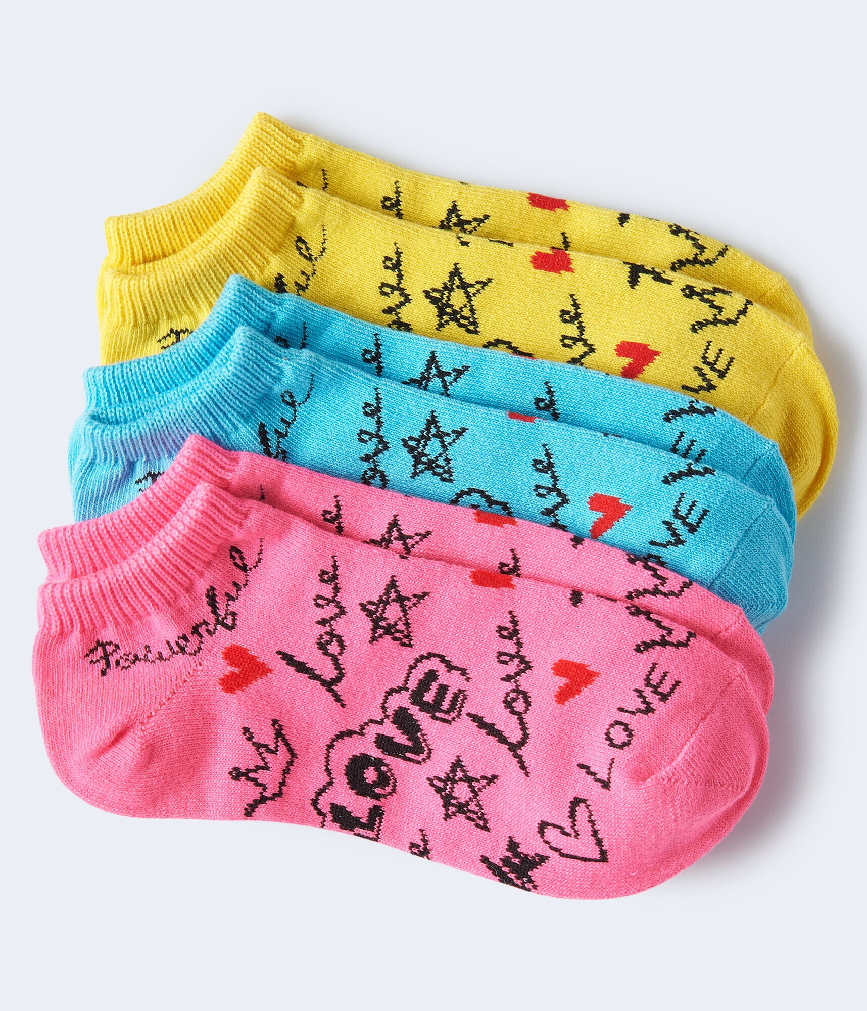 Love Graffiti Ankle Sock 3-Pack