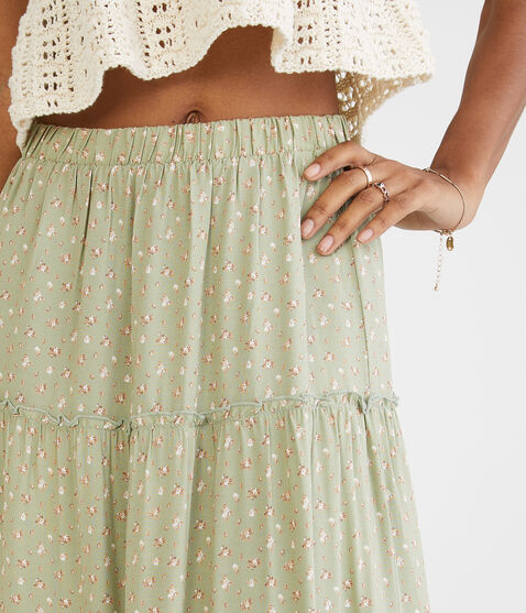 Floral Tiered Maxi Skirt Floral Tiered Maxi Skirt