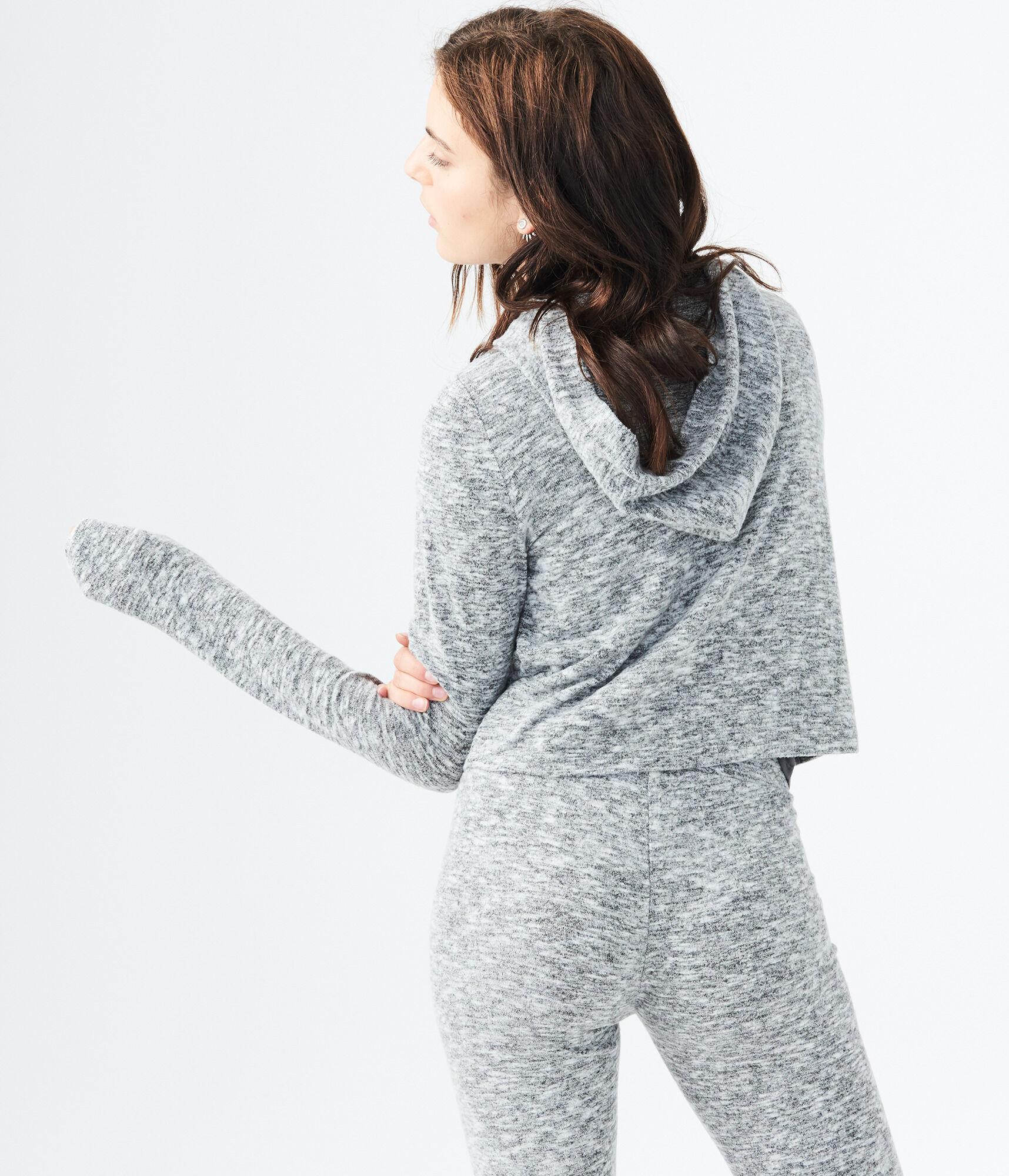 Final Sale- LLD Zebra Crop Sleep Hoodie