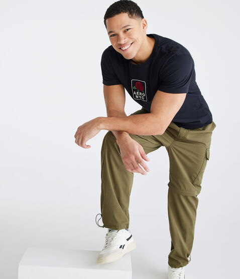 Aero NYC Rose Box Logo Graphic Tee Aero NYC Rose Box Logo Graphic Tee