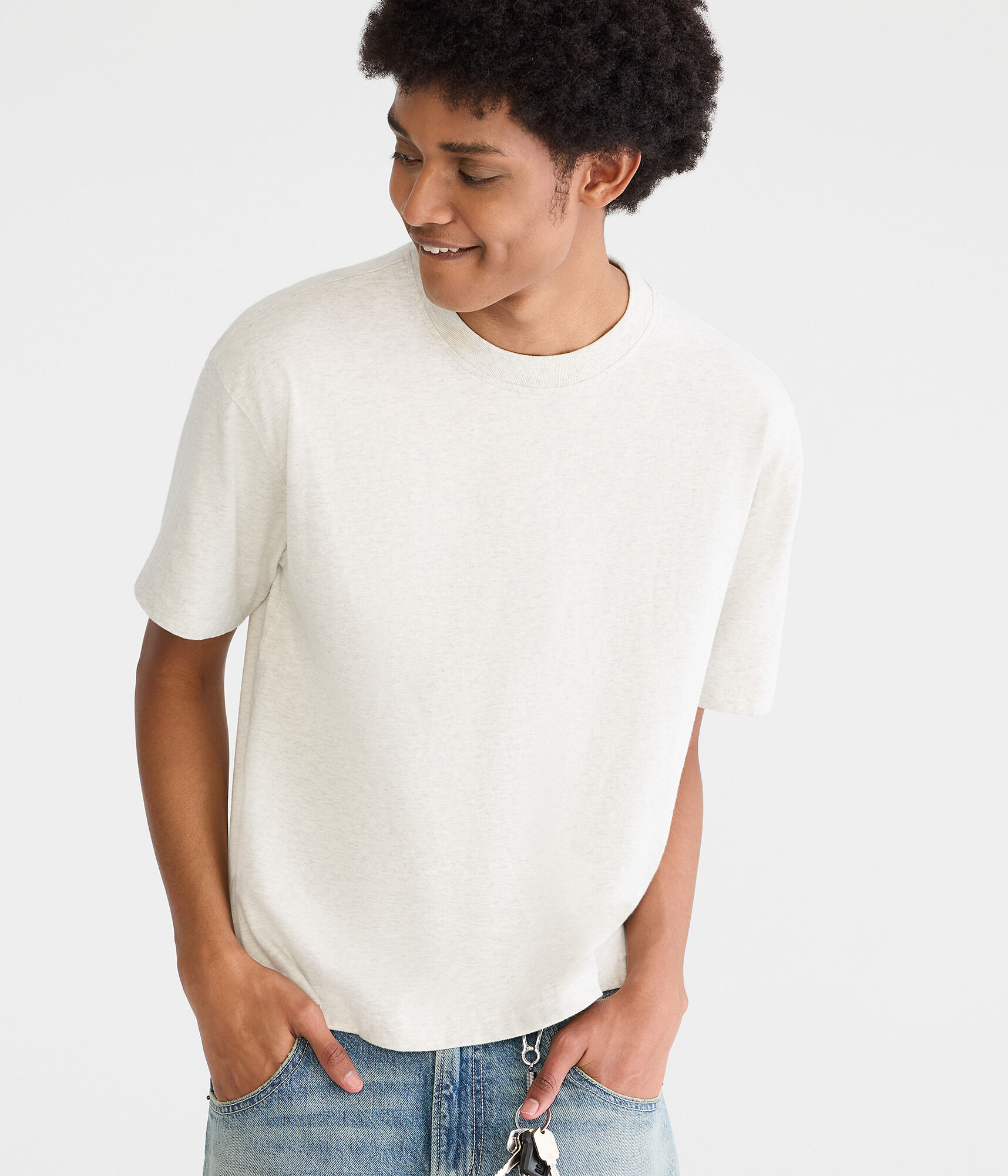 Washed Boxy Fit Crew Tee