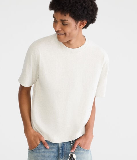 Washed Boxy Fit Crew Tee Washed Boxy Fit Crew Tee