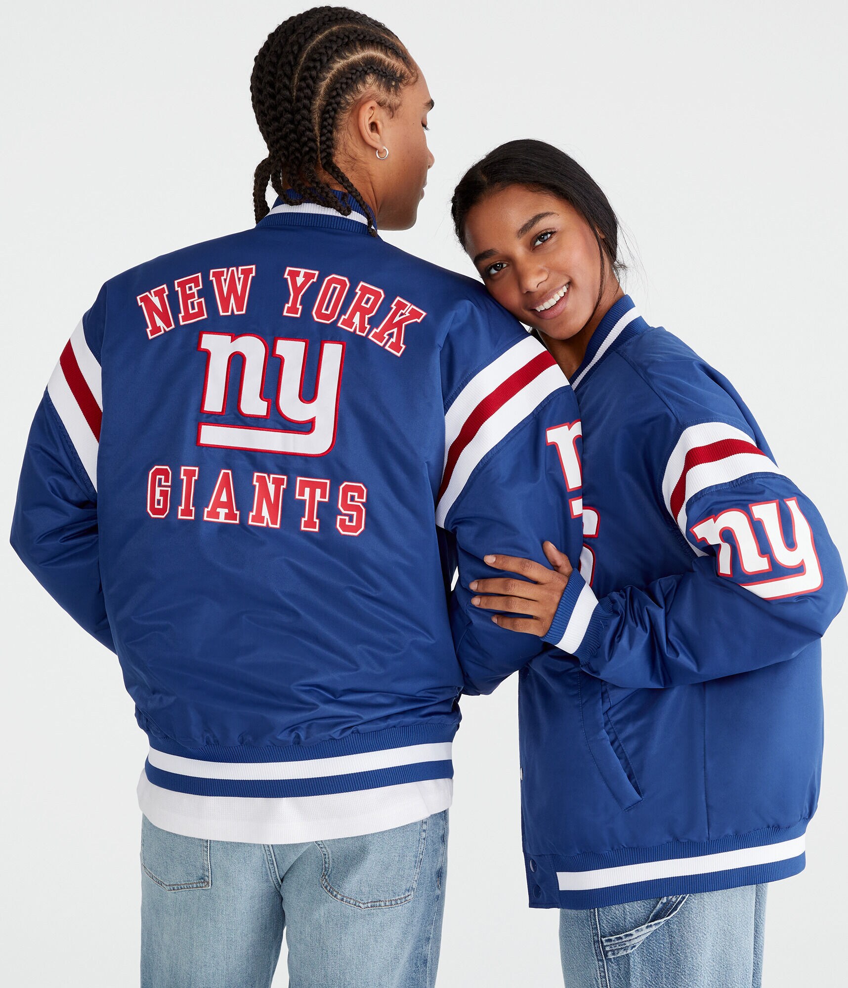 New York Giants Striped Bomber Jacket