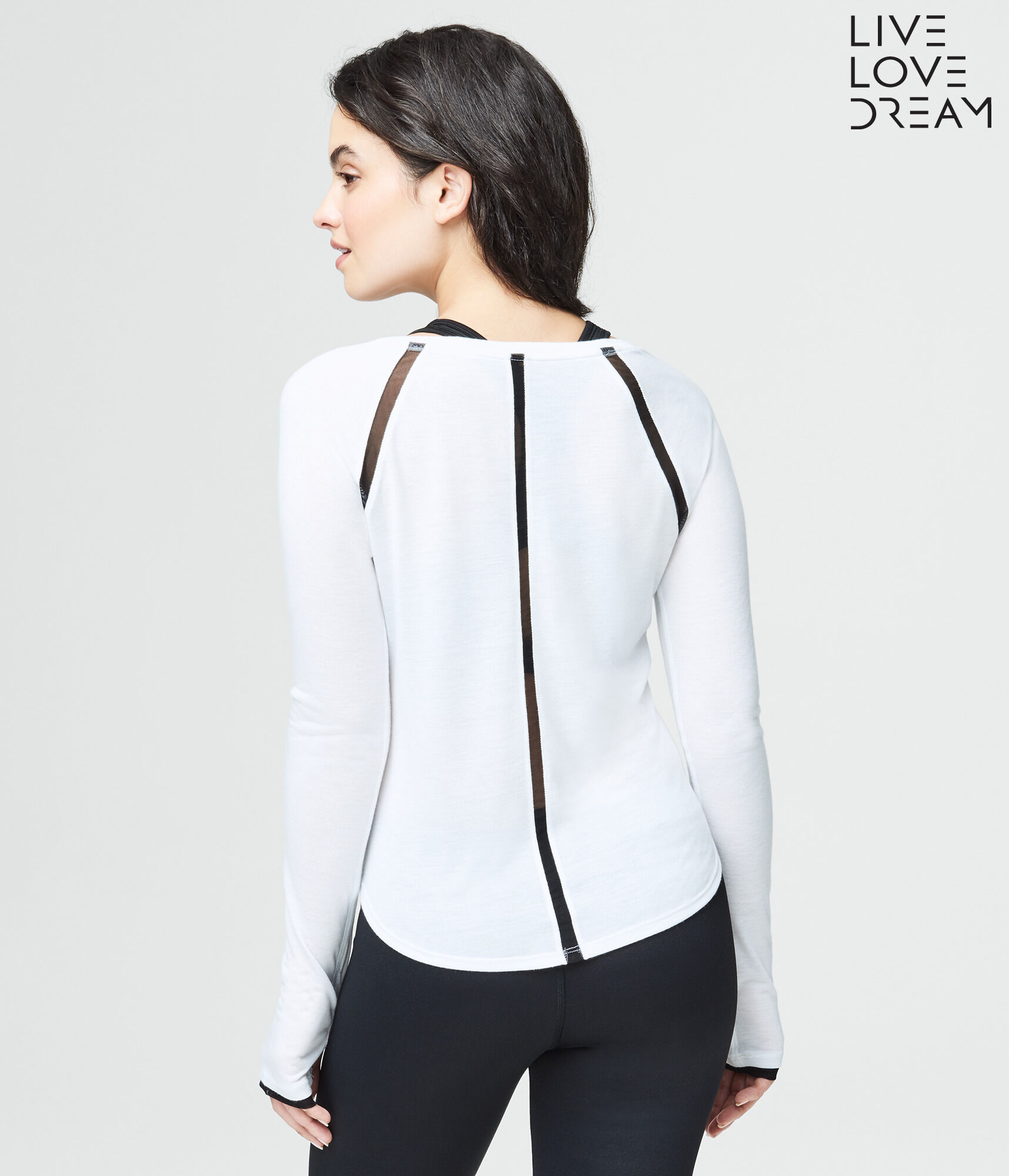 LLD Long Sleeve Mesh Inset Tee