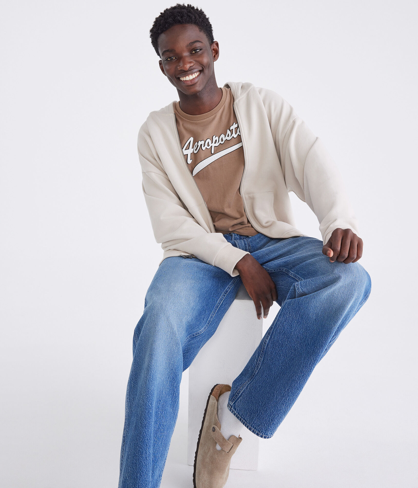 Aeropostale Script Logo Appliqué Graphic Tee