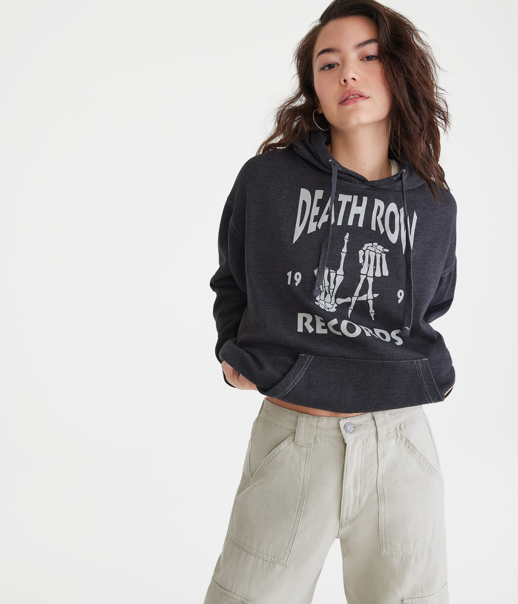 Death Row Records Oversized Pullover Hoodie