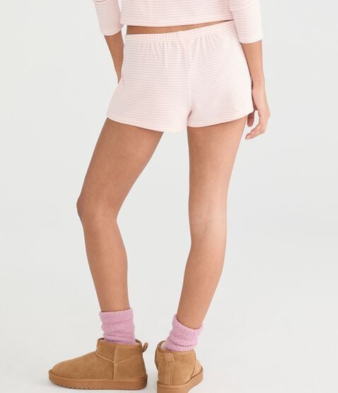 Striped Low-Rise Waffle Sleep Shorts Striped Low-Rise Waffle Sleep Shorts
