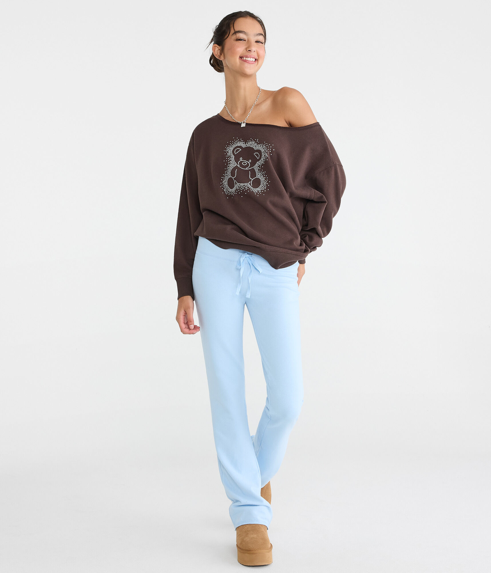 Cloud Soft Solid Fit &amp; Flare Sweatpants