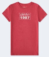 Aero 1987 Box Logo Appliqué Graphic Tee