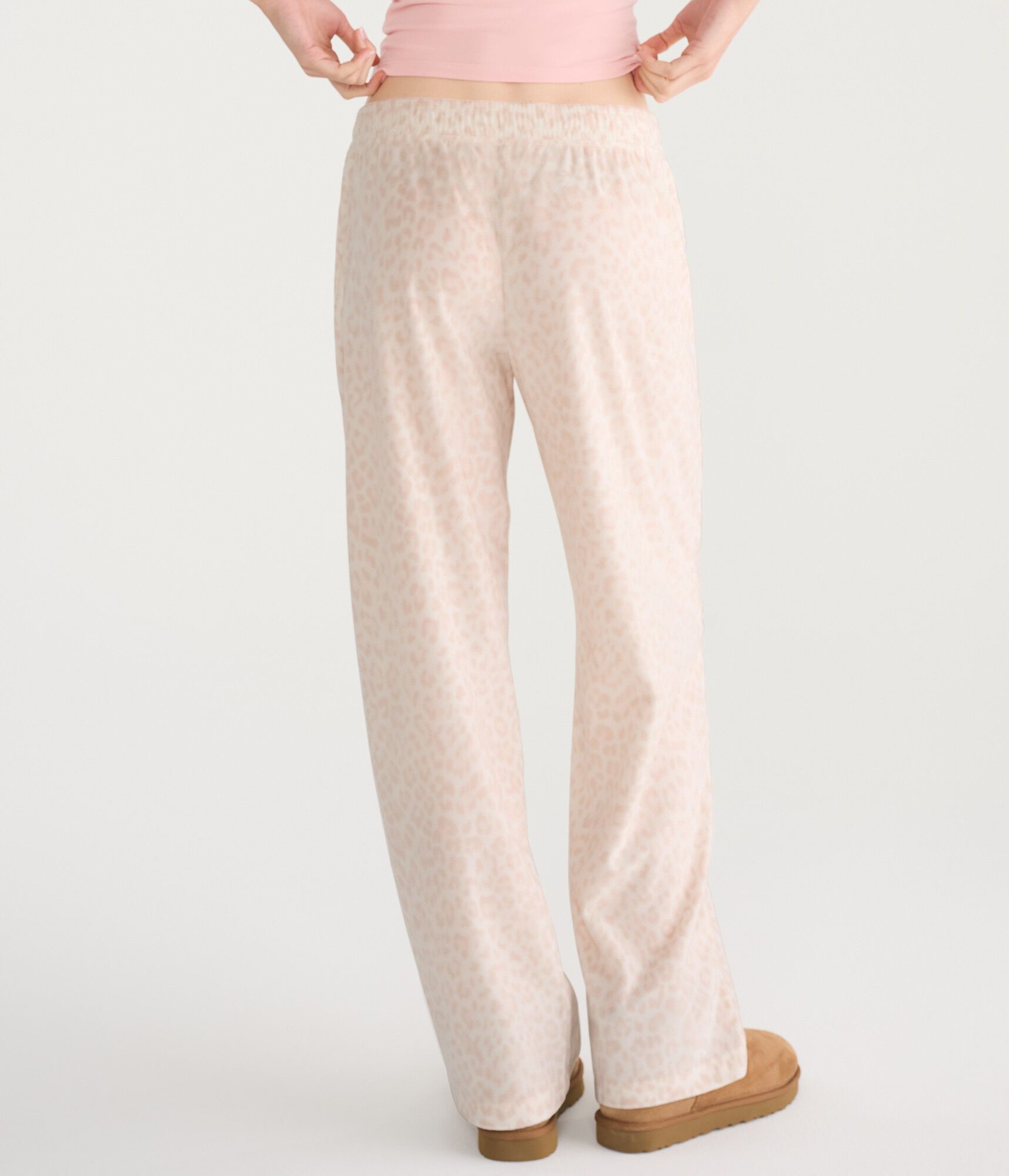 Leopard Print Polyfleece Sleep Pants