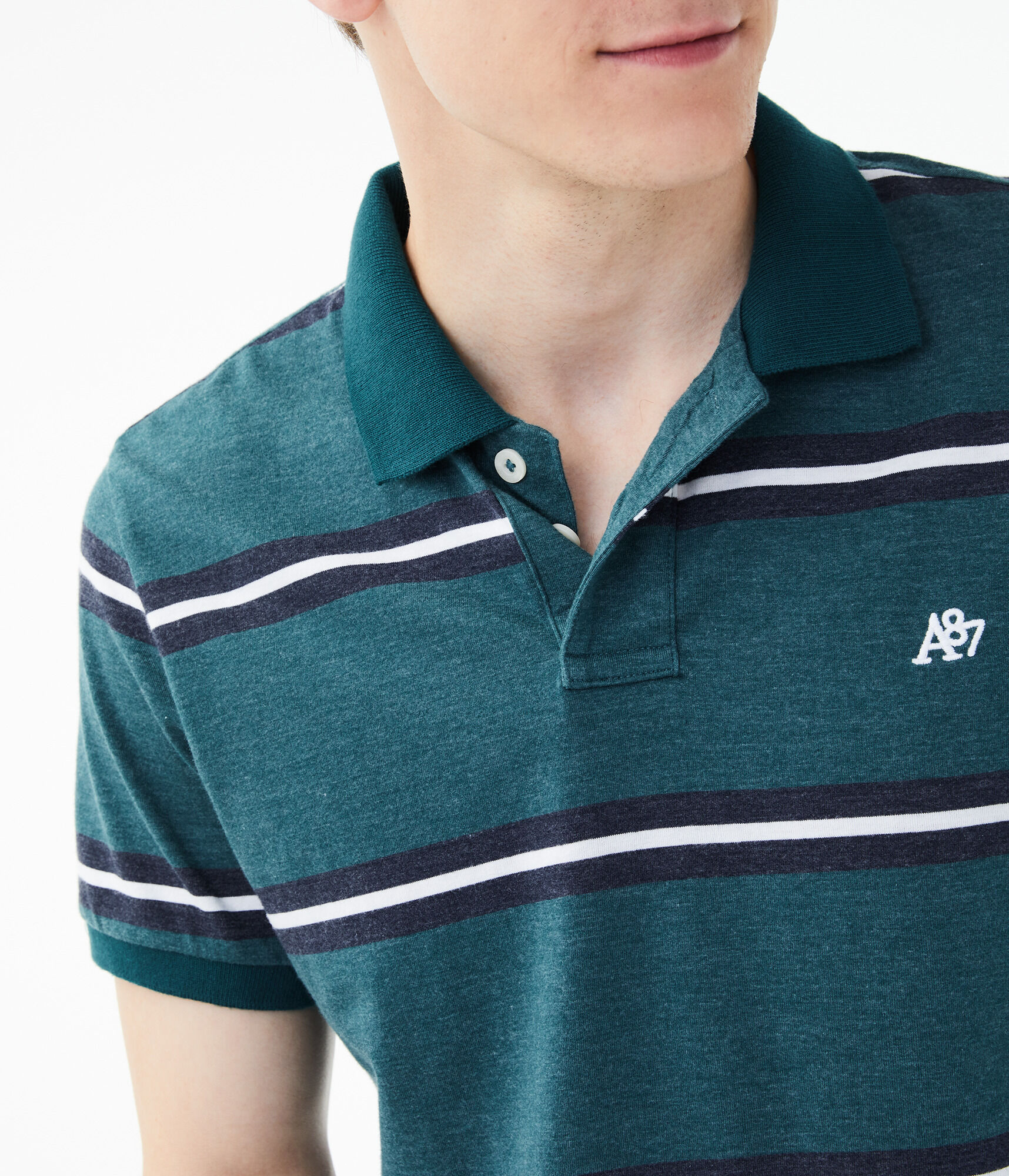 Bar Stripe Jersey Polo