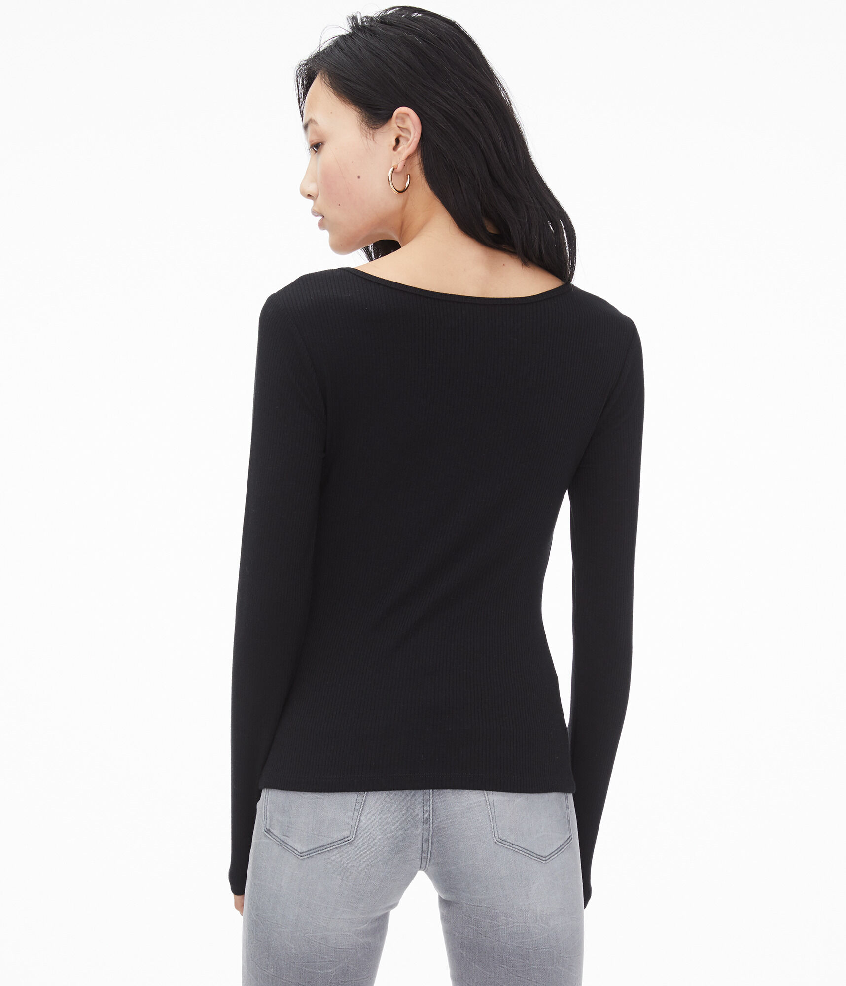 Long Sleeve Seriously Soft Strappy Keyhole Bodycon Top