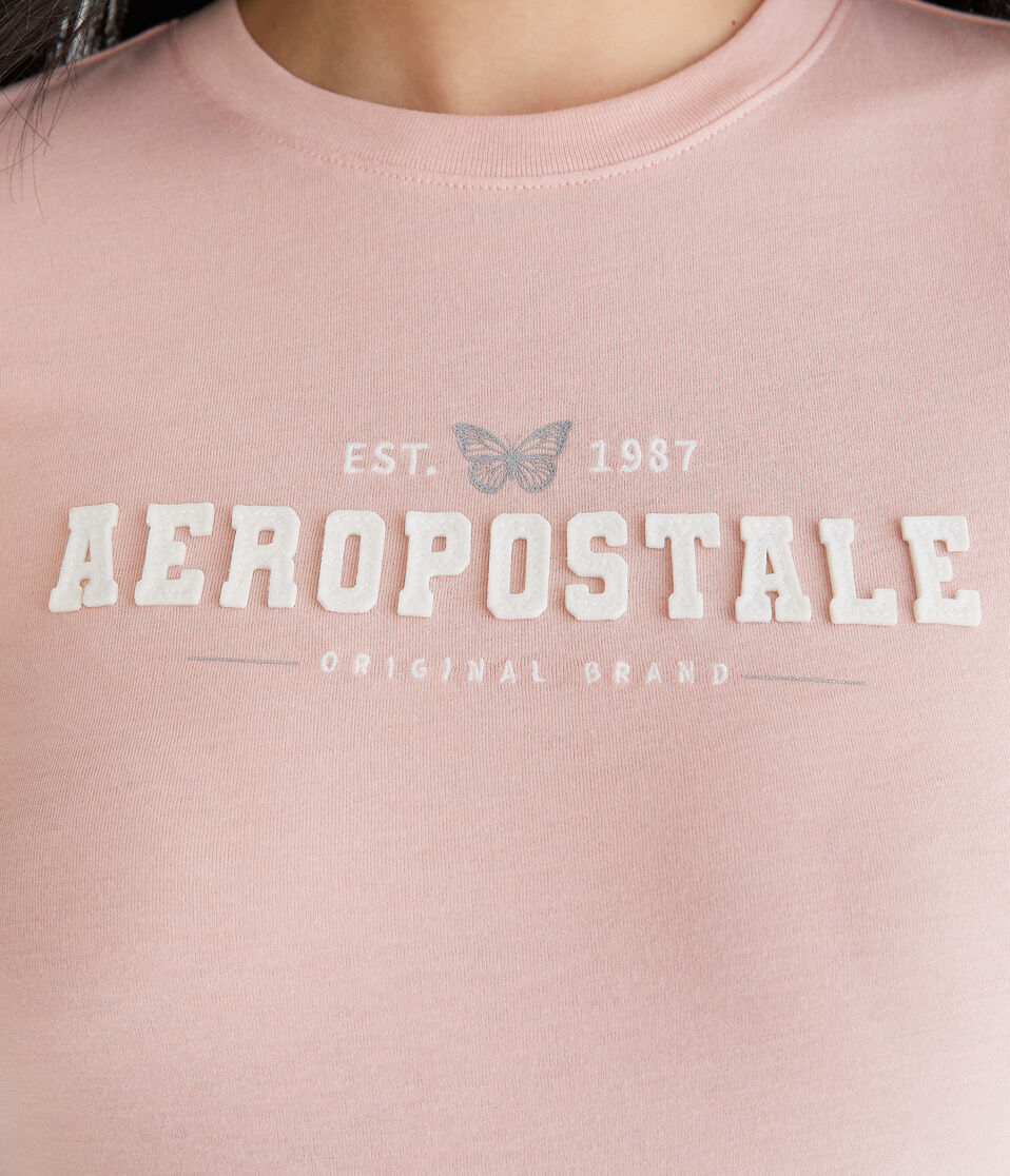 Aeropostale Butterfly Appliqué Graphic Tee