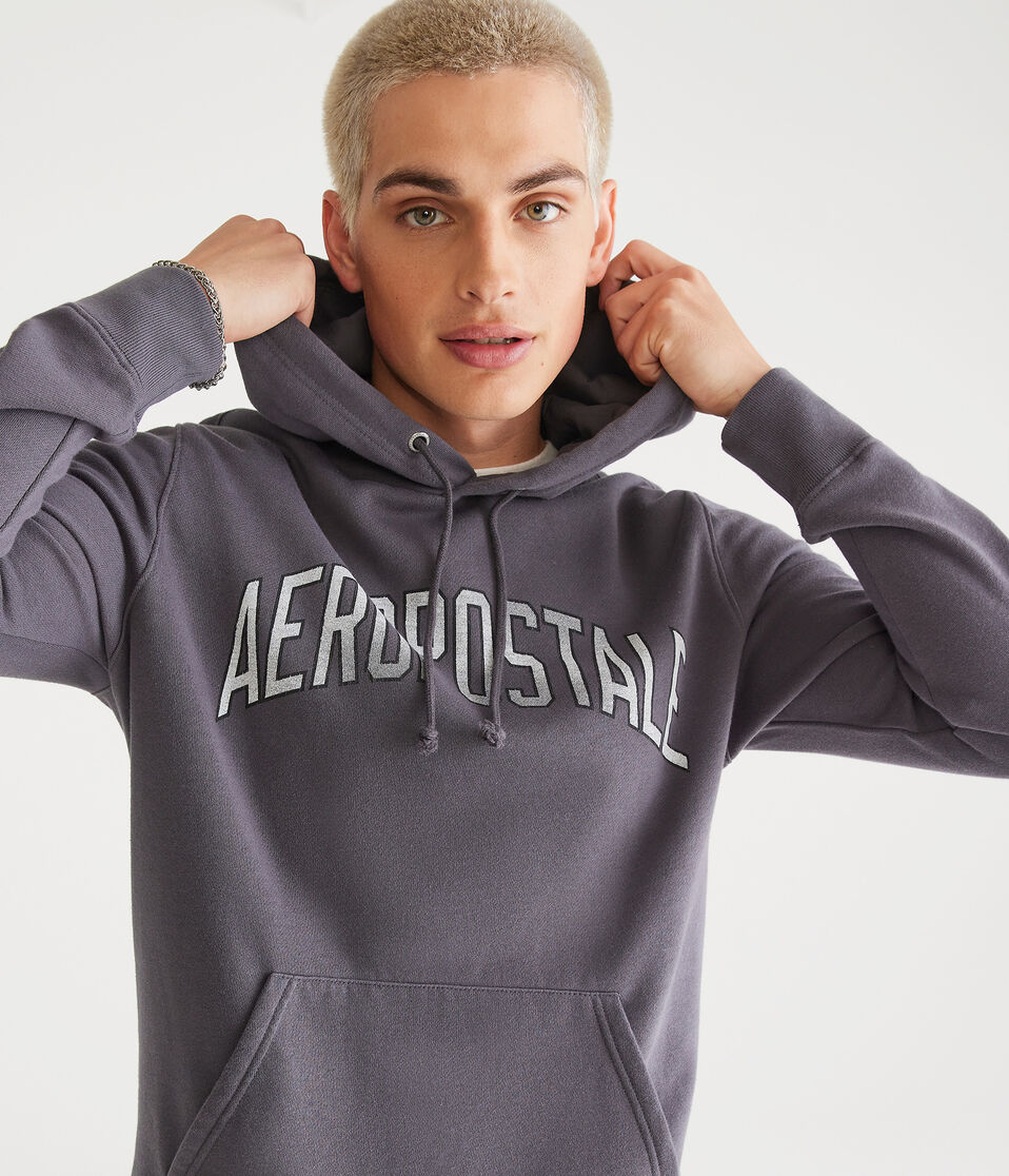 Aeropostale Arch Washed Pullover Hoodie