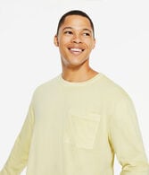 Long Sleeve Washed Pocket Crew Tee