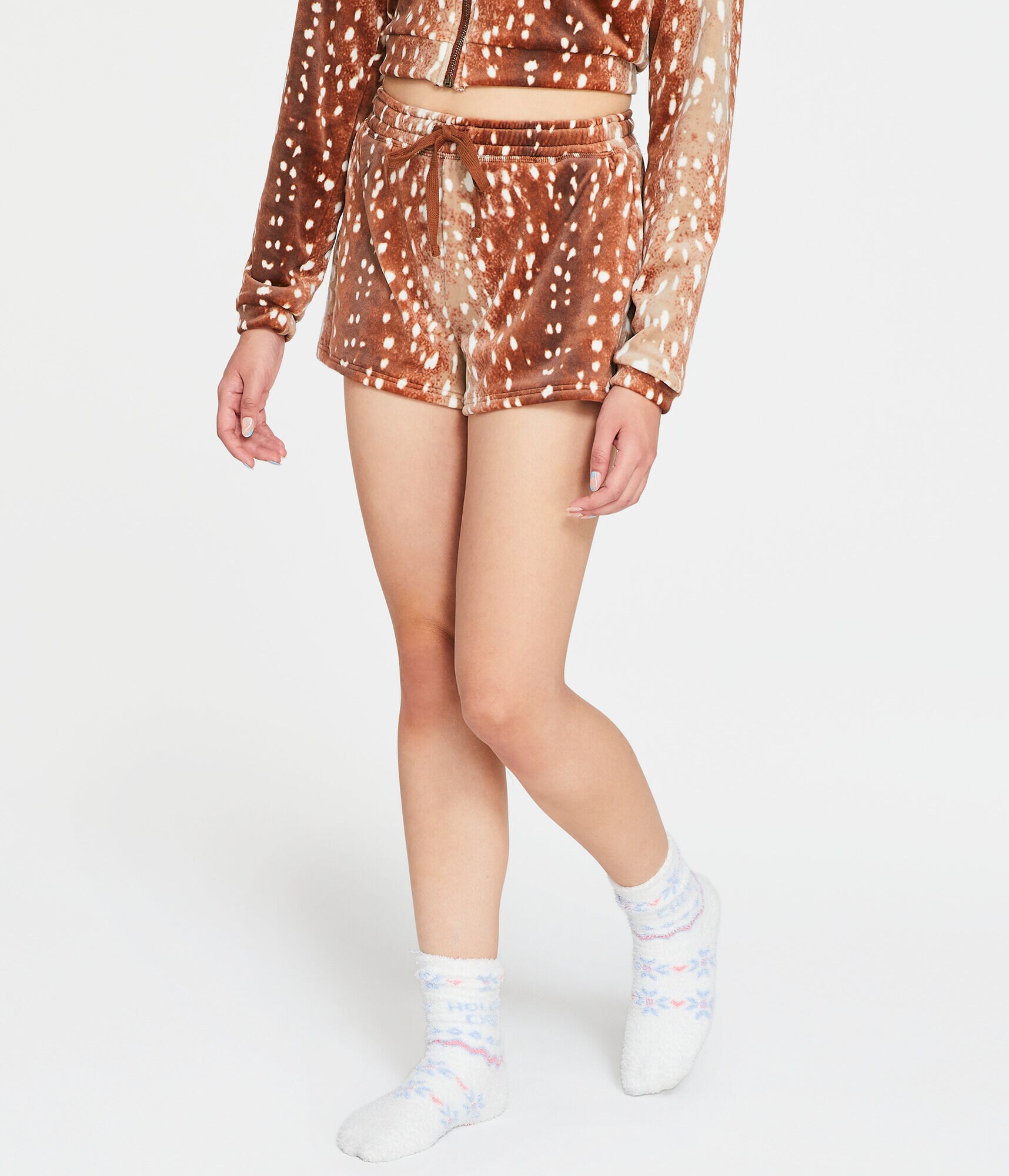 Critter Velour High Waisted Sleep Shorts