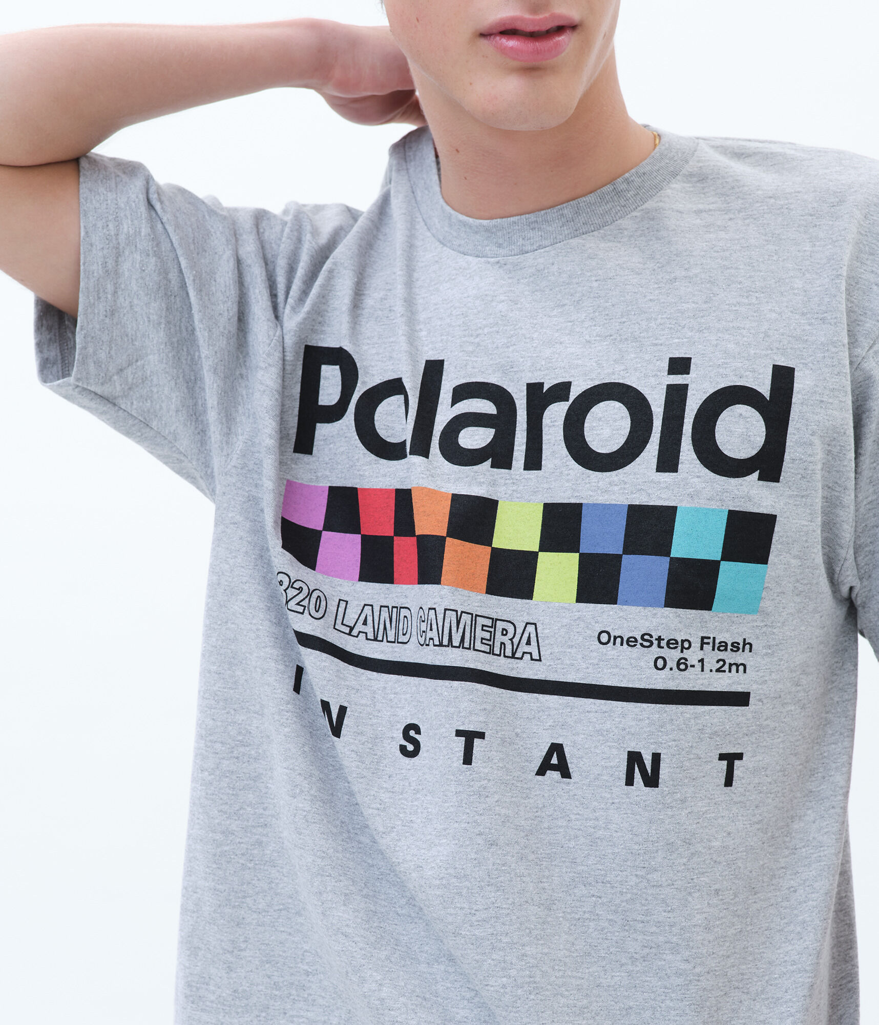 Polaroid Checkerboard Graphic Tee