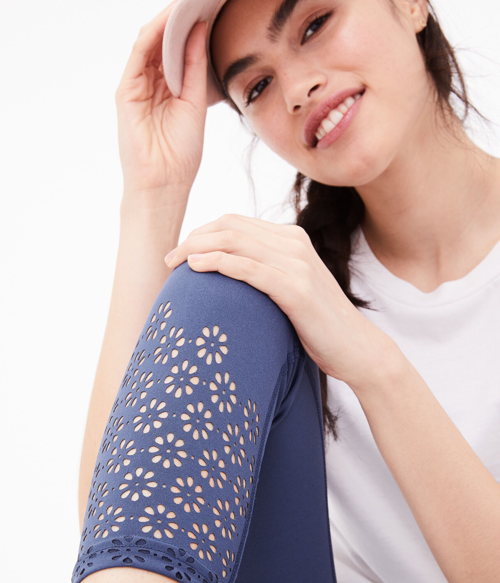 Laser-Cut Crop Leggings