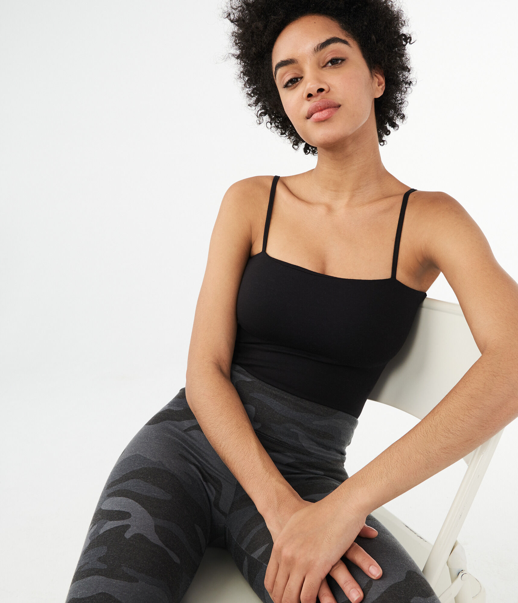 Favorite Square-Neck Shelf Bra Cami