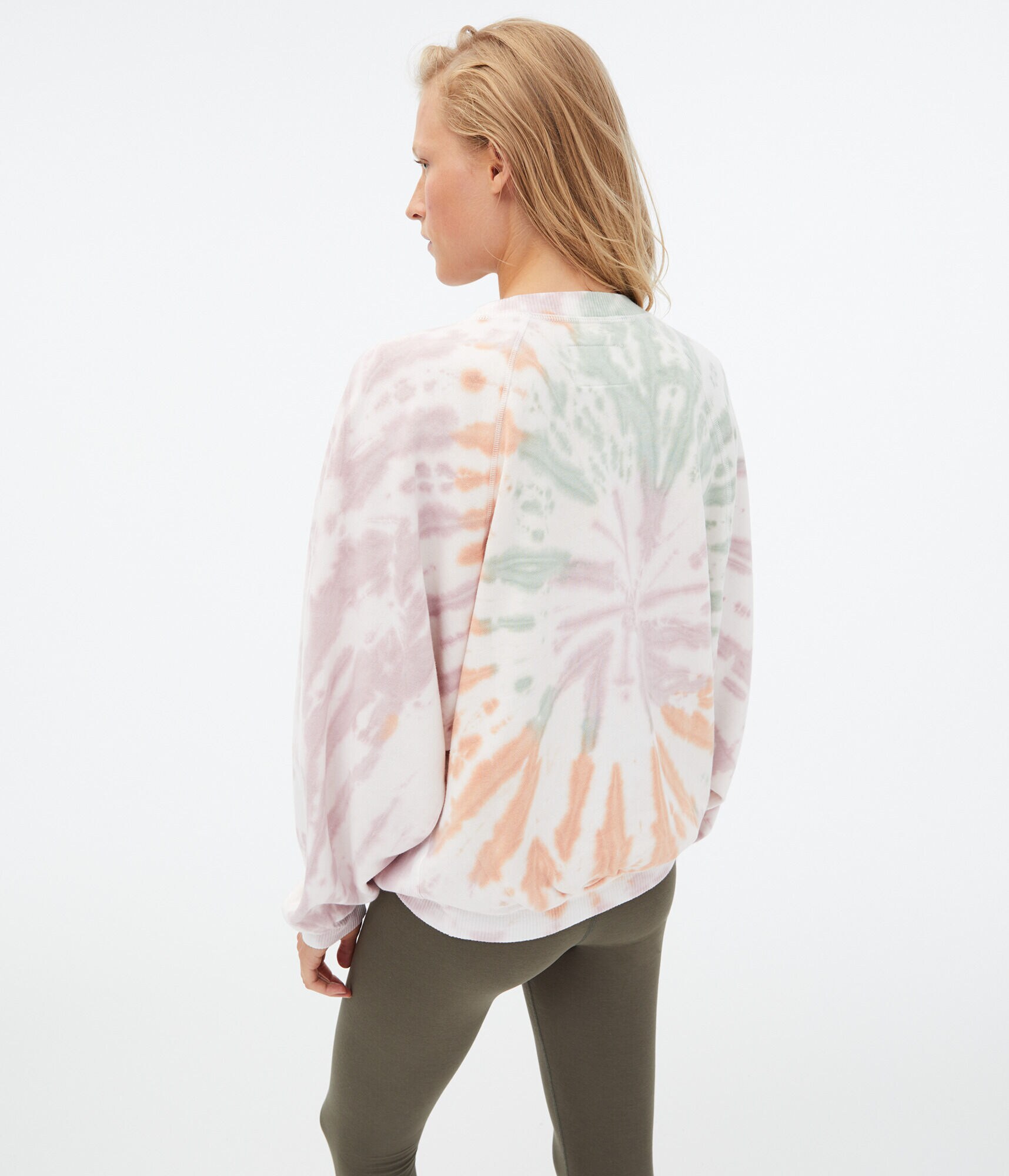 Tie-Dye Oversized Crew Sweatshirt***