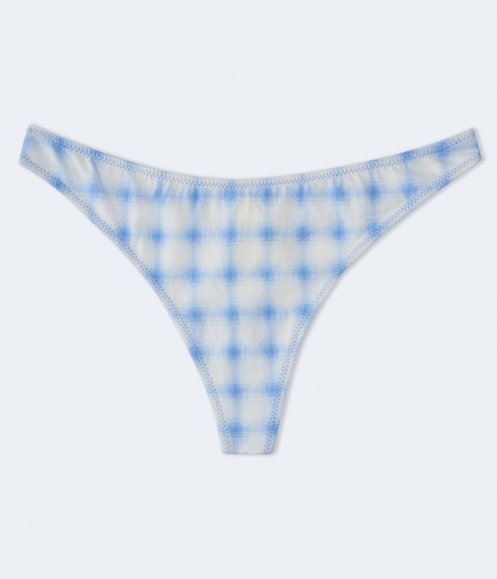Plaid Low-Rise Thong
