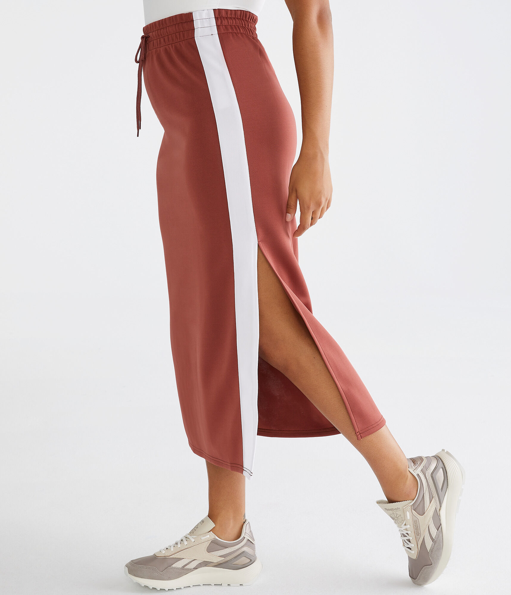 Sporty Drawstring Maxi Skirt