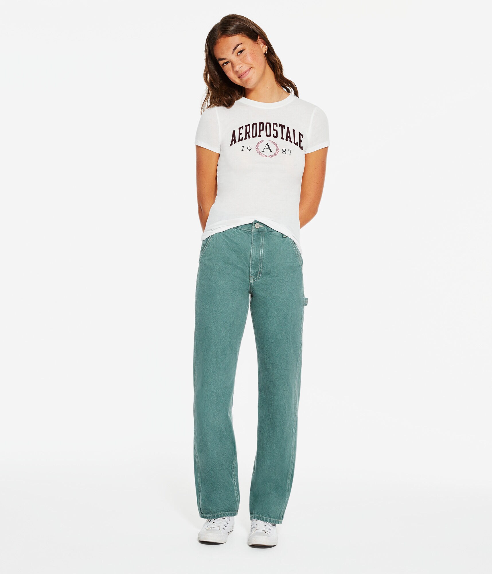 Aeropostale Arch Emblem Appliqu&eacute; Graphic Tee