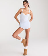 Floral Fold-Over Knit Sleep Shorts