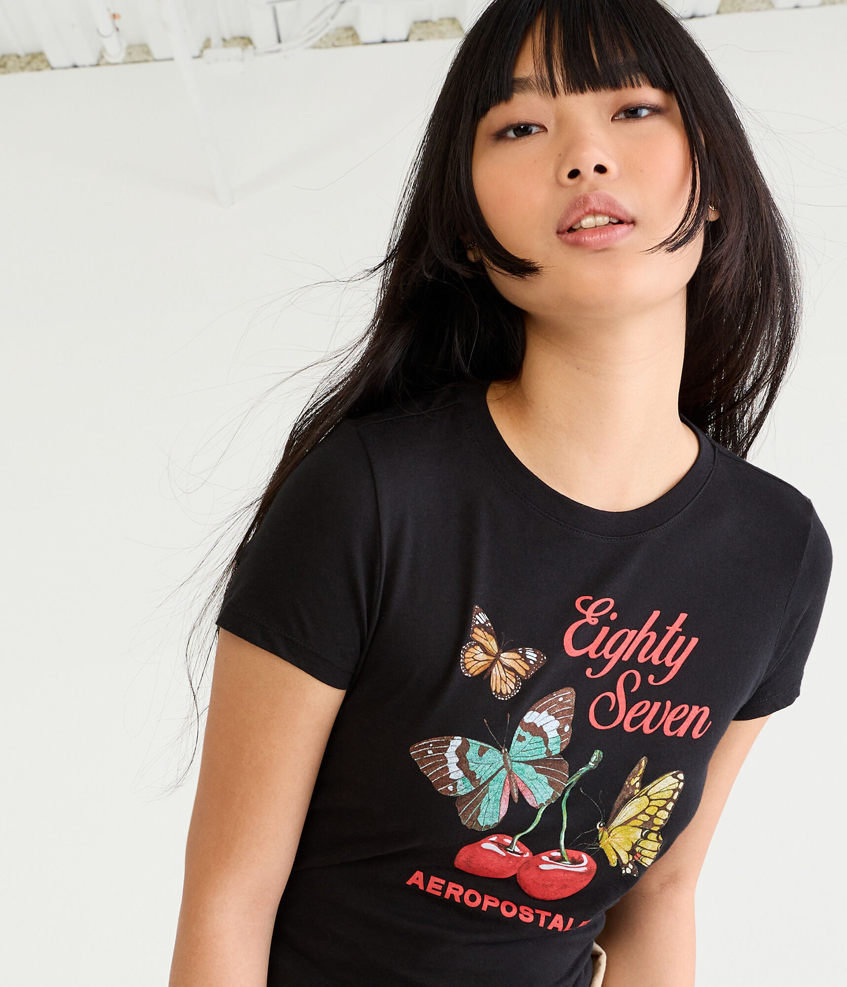 Eighty Seven Butterfly Cherries Graphic Tee